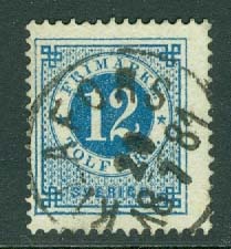 F   32 Ringtyp t. 13, 12 öre KILAFORS 20.7 1881  (X/Häl)