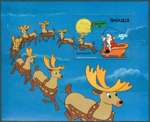 Anguilla - M  460 (BL 40) Scener från Walt Disneys "The Night Before Christmas", block **