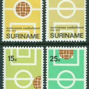 Surinam – M  584-587 Surinams fotbollsförbund 50 år, 4 kpl **
