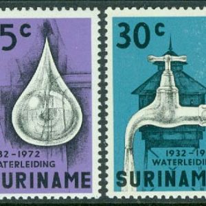 Surinam – M  616-617 Vattenverk i Surinam 40 år, 2 kpl **