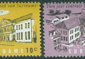 Surinam – M  519-520 Surinams Centralbank 10 år, 2 kpl **
