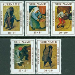 Surinam – M  608-612 ”Voor het Kind”: barnlekar, 5 kpl **