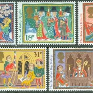 England – M 1091-1095 Jul 1986. Jultullar och legender, 5 kpl **, def.