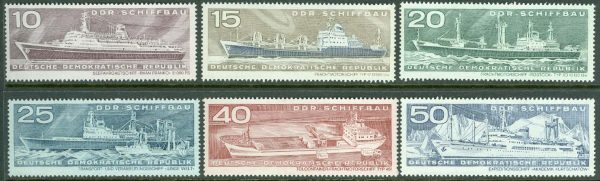 DDR - M 1693-1698 Skeppsbyggeri, 6 kpl **