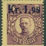 Sverige – F   97vm1 Gustaf V i medaljong, 1:98 på 5 kr **