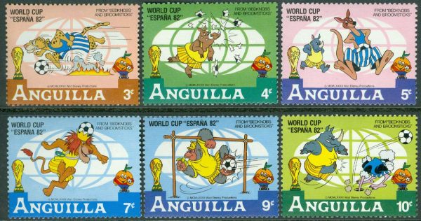 Anguilla – M 501-506 Disneyfigurer i VM i fotboll 1982, 6 ol **