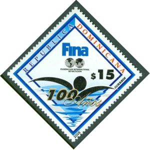 Dominikanska Republiken – M 2146 Internationella Simförbundet (FINA) 100 år, 1 kpl **