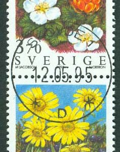 F 1903SX Fjällblommor. Prakt SKÖVDE 1  12.05.95  (R/Vg)