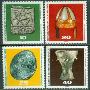 DDR – M 1553-1556 Arkeologiska fynd, 4 kpl **