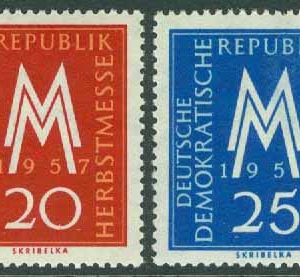 DDR – M  596-597 Leipzigs höstmässa 1957, 2 kpl **