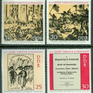 DDR – M 1655-1658 Pariskommunen 100 år, 4 kpl **
