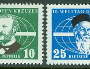 DDR – M  572-573 Röda Korsets världsdag 1957, 2 kpl **
