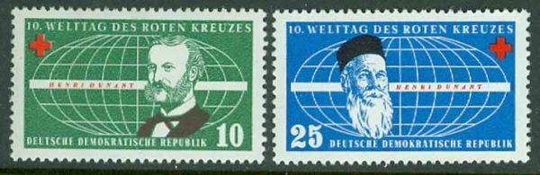 DDR - M  572-573 Röda Korsets världsdag 1957, 2 kpl **