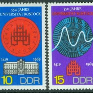 DDR – M 1519-1520 Universitet i Rostock 550 år, 2 kpl **