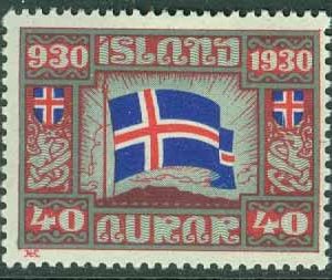 Island – F  182 Alltinget, 40 aur *
