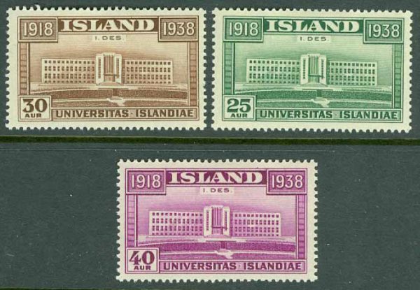 Island - F  237-239 Universitetet i Reykjavik, 3 kpl *