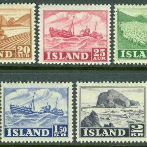 Island – F  297-299, 301-302, 304-306 Yrken och vyer, 9 ol *