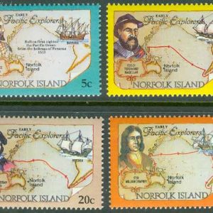 Norfolk Island – M  561-564 Forskare och upptäckare II, 4 kpl **