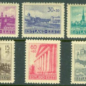 Estland – Tysk ockupation – M    4-9 Återuppbyggnad, 6 kpl **