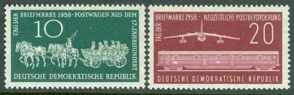 DDR - M 660-661 Frimärkets Dag 1958, 2 kpl **