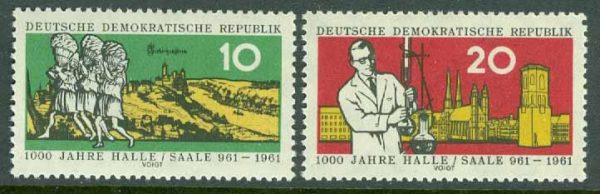 DDR - M  833-834 Staden Halle 1000 år, 2 kpl **
