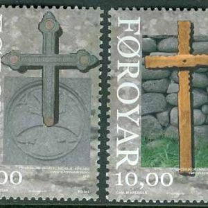 Färöarna – F  647-648 Historiska kors, 2 kpl **
