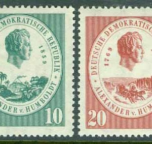 DDR – M  684-685 Alexander von Humboldts död 100 år, 2 kpl **