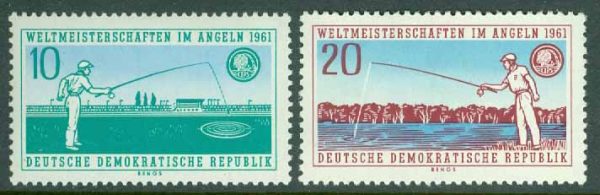 DDR - M  841-842 VM i sportfiske, 2 kpl **