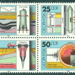 DDR – M 2557-2560 Geofysik, 4-block kpl **