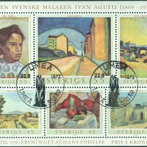 F  657-662 (BL 2) Ivan Agueli. Stpl UMEÅ 350 ÅR 22.6 1972  (AC/Vb)