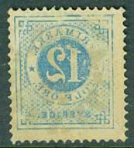 F   32v3 Ringtyp 12 öre t. 13 Spegeltryck, omvänd stpl UDDEVALLA 20.2 1885  (O/Bo)