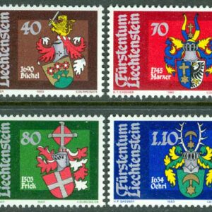 Liechtenstein – M  743-746 Vapen I, 4 kpl **