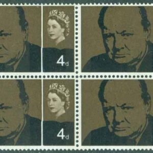 England – M  384x Sir Winston Churchill, 4-block, 4 P **
