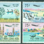 Sydvietnam – M  495-502 Vietnamesisk luftfart 20 år, 2 st 4-block kpl **