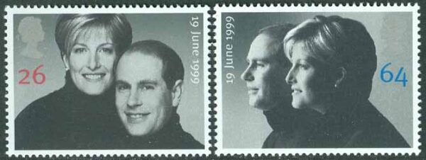 England - M 1813-1814 Bröllop Prins Edward & S Rhys-Jones, 2 kpl **