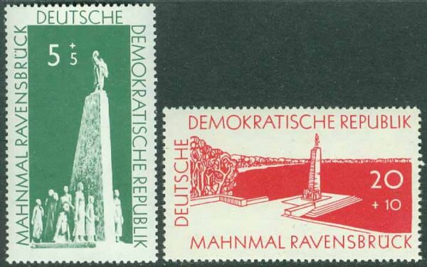DDR - M  566-567 Inrättande av nationella minnesmärken, Ravensbrück, 2 kpl **