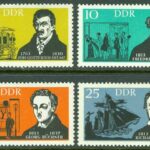 DDR – M  952-955 Berömda tyska författare och operakompositörer, 4 kpl **