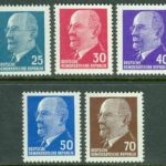 DDR – M  934-938 Statsrådets talman Walter Ulbricht, 5 kpl **