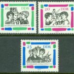 DDR – M 1022-1024 Tysklandsträffen för ungdom i Berlin, 3 kpl **