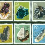 DDR – M 1468-1473 Mineraler från samlingarna hos Bergsakademin i Freiburg, 6 kpl **