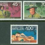 Nederländska Antillerna – M  450-452 Social och kulturell hjälp: Scouting i Nederländska Antillerna 50 år, 3 kpl **