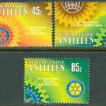 Nederlländska Antillerna – M  412-414 Rotary International 75 år, 3 kpl **