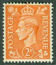 England – M  201 X Kung George VI, 2 P **