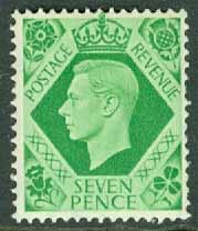 England – M  207 X Kung Georg VI, 7 P **