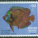 Sri Lanka – M  428 Fiskar; Nikobarkejsare, 0,02 R **