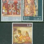 Sri Lanka – M  433-435 Sten- och tempelmålningar, 3 ol **