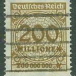 Deutsches Reich – M  323 A Siffertyp  200 Mio M stpl