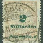 Deutsches Reich – M  326 A Siffertyp 2 Mrd M stpl