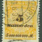 Deutsches Reich – M  327 A Siffertyp 5 Mrd M stpl