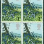 England – M  787 Vårblommor, 4-block 11 P **
